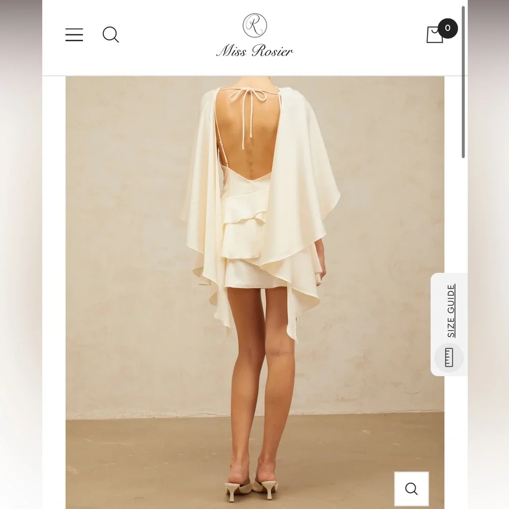 Chic Cream Ruffle Dress - Picture 3 of 3